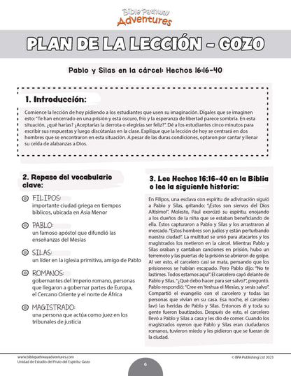 Unidad de estudio | Gozo: Fruto del Espíritu (grados 3-6)