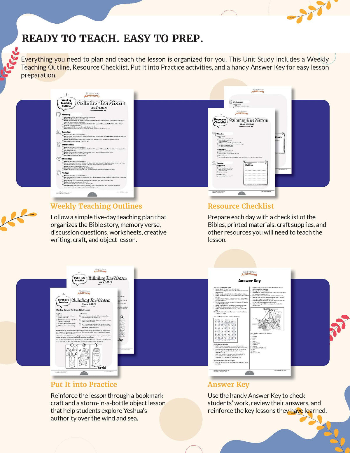 Unit Study | Calming the Storm (Grades 3-6) Teaching Guide