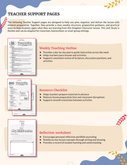 Compassion Bible Character Unit Study for Grades 3-6 | Feeding of the 5,000