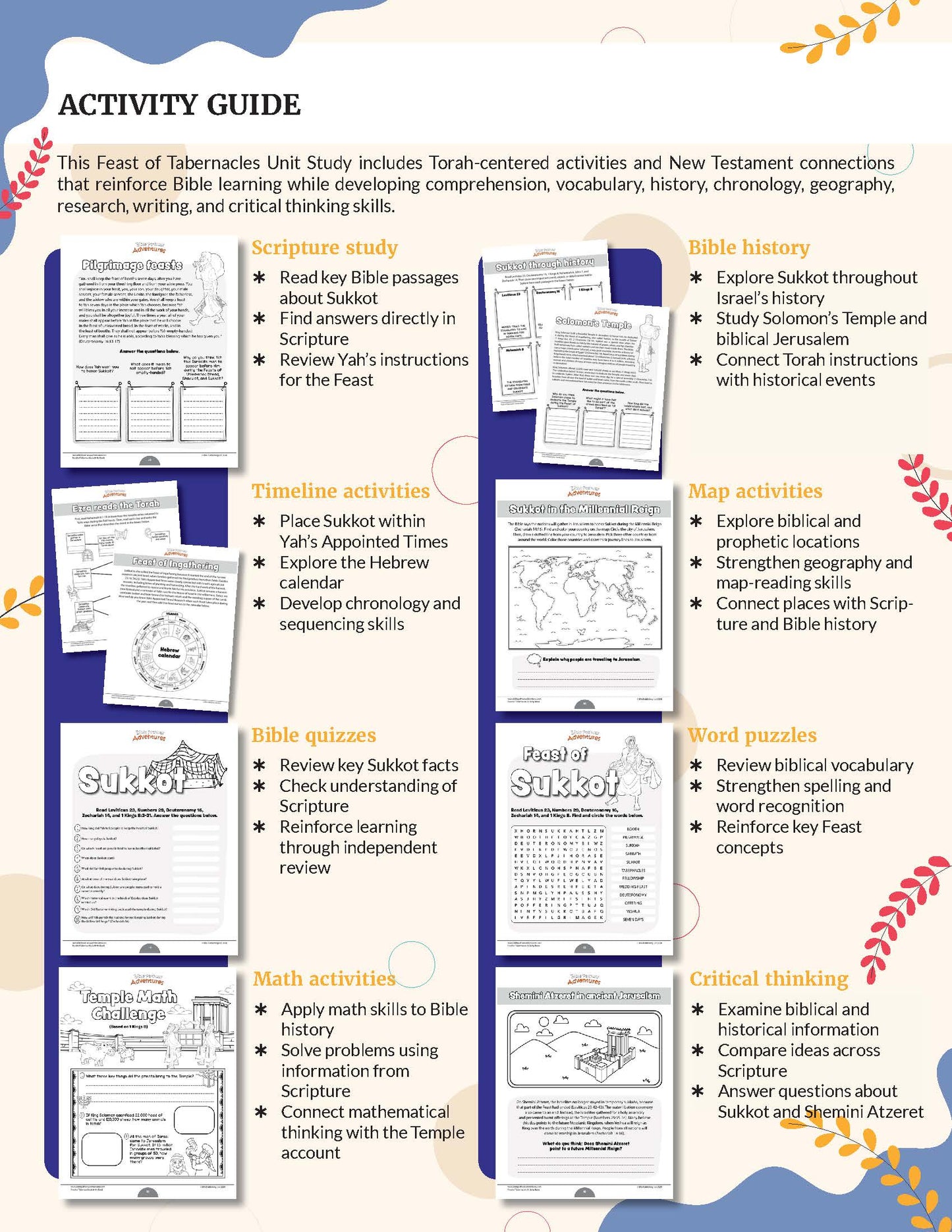 Unit Study | Feast of Tabernacles (Grades 3-6)