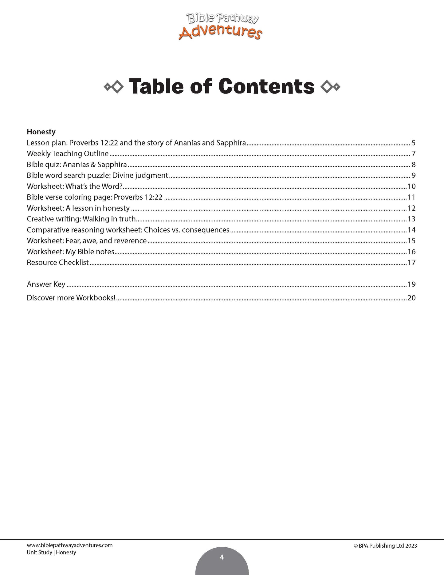 Unit Study | Honesty: A Complete Bible Lesson (Grades 3-6)
