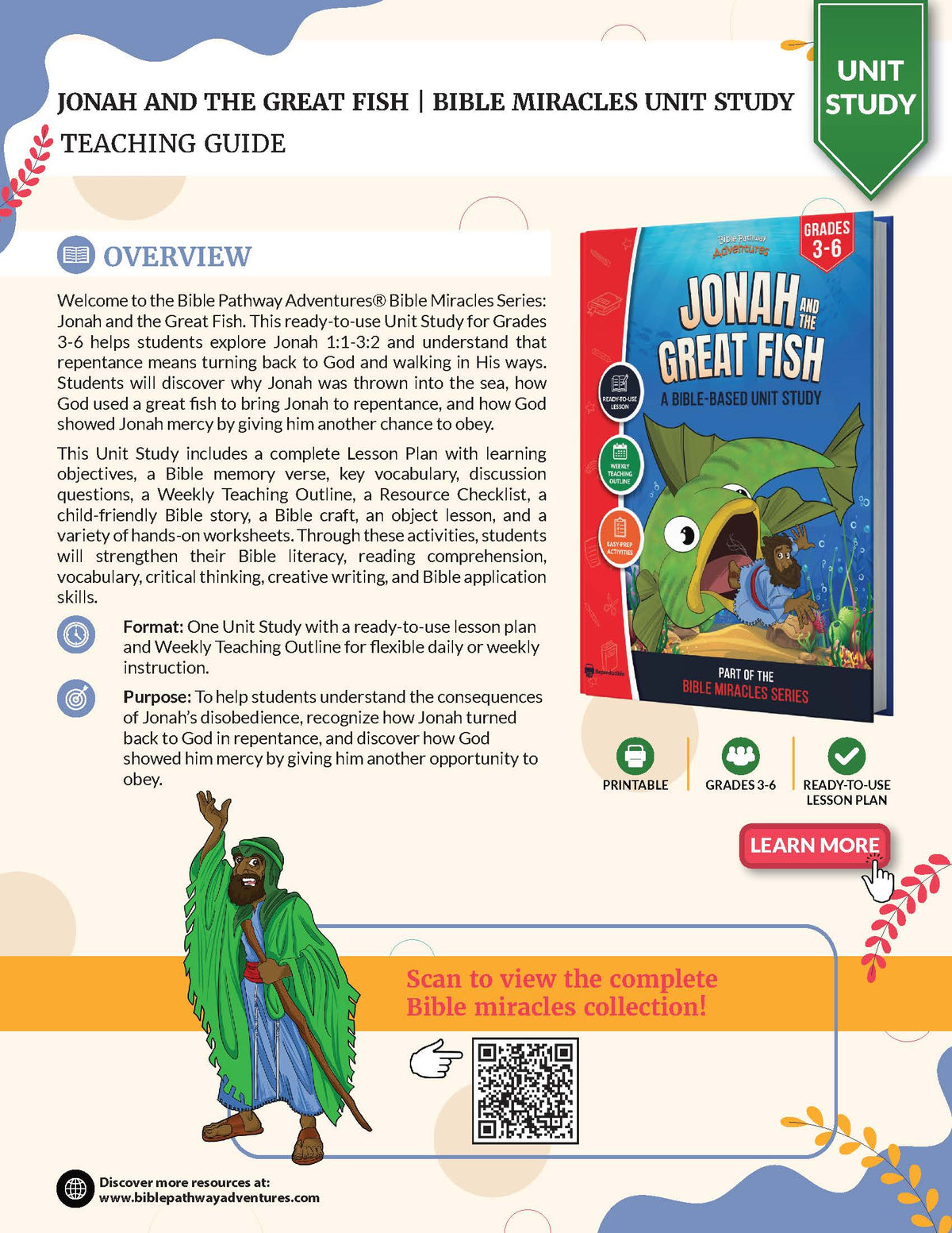 Libro de actividades de Jonás y el gran pez
