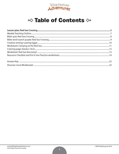 Unit Study | Red Sea Crossing (Grades 3-6)