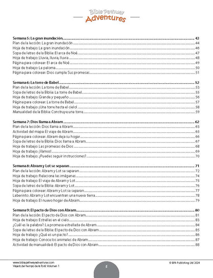 Viajero del tiempo de la Torá: Libro de actividades para principiantes - Volumen 1 (PDF)