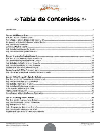 Viajero del tiempo de la Torá: Libro de actividades para principiantes - Volumen 4