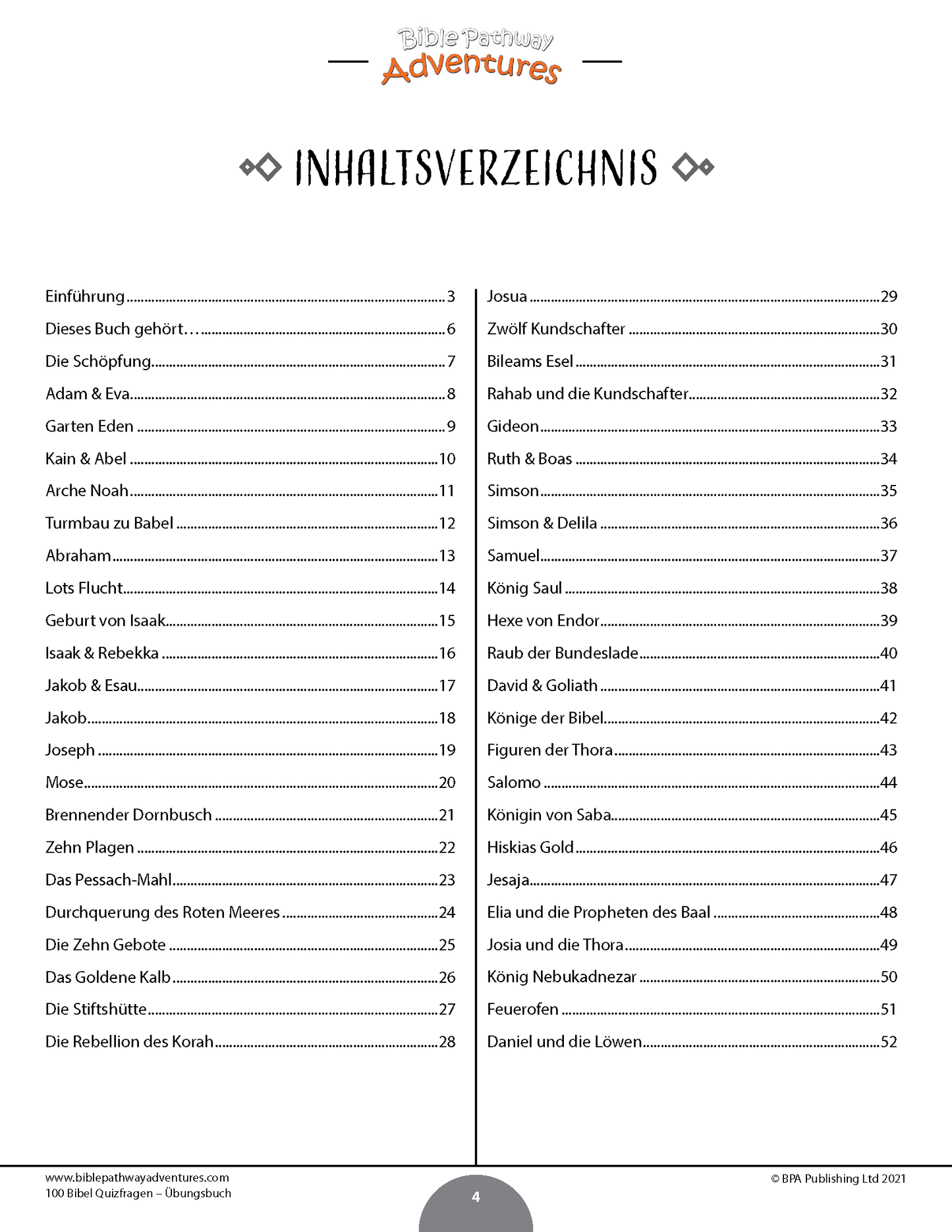 100 Bibel Quizfragen – Übungsbuch