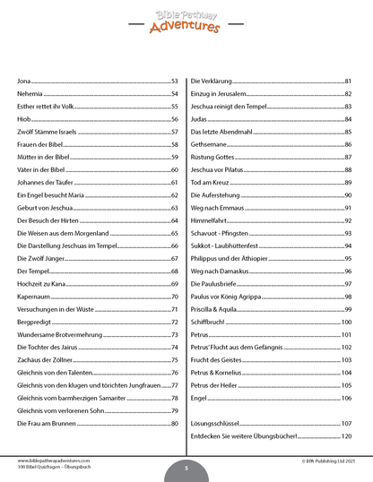 100 Bibel Quizfragen – Übungsbuch