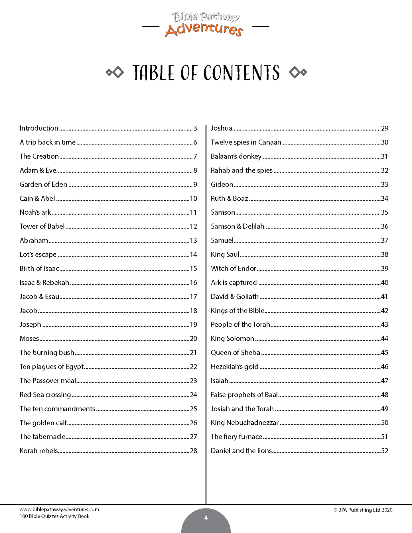 100 Bible Quizzes Activity Book