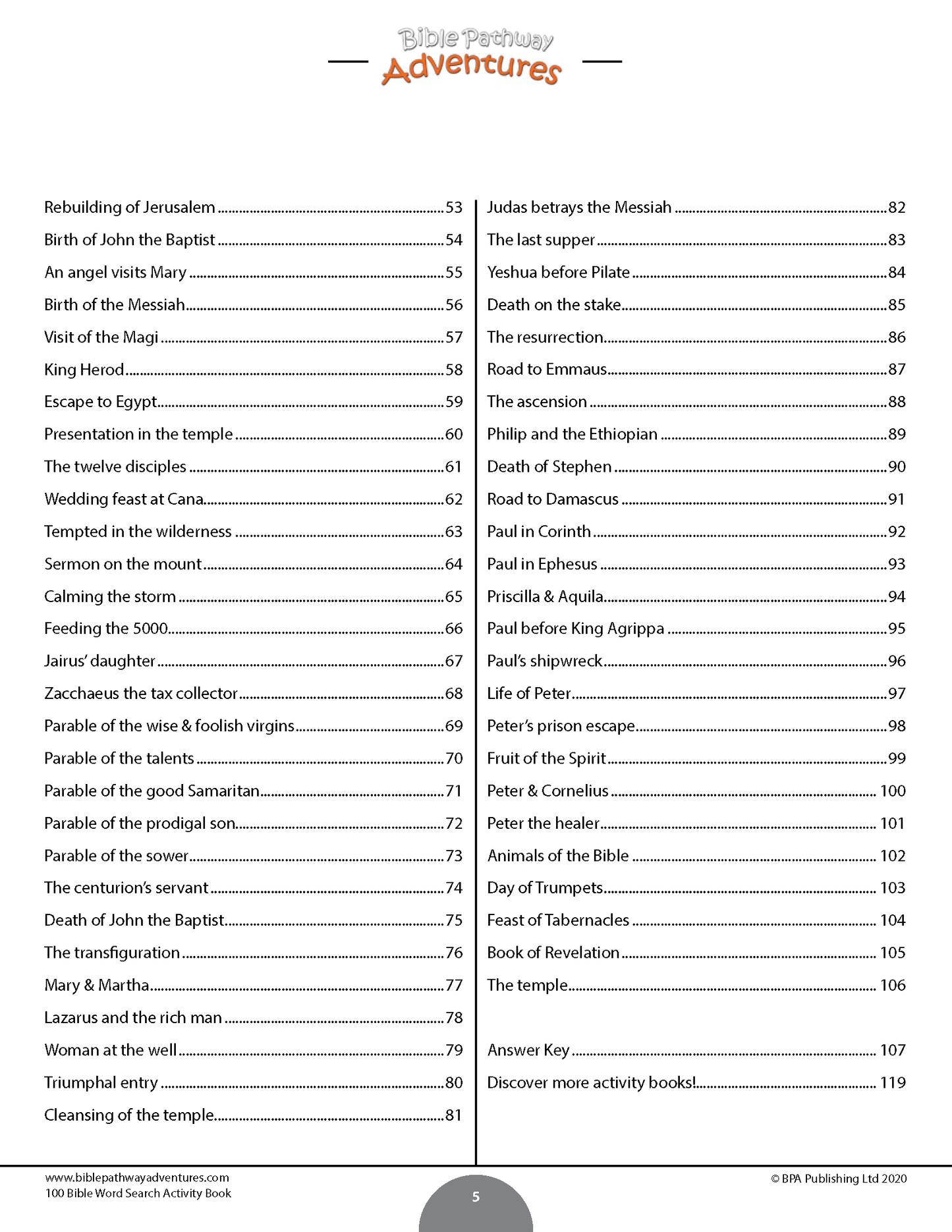 BUNDLE: Bible Quiz & Word Search Activity Books (PDF)