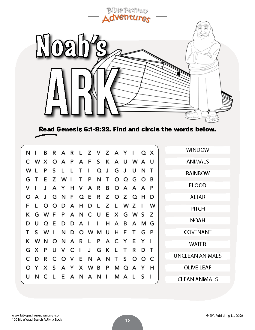 Bible Word Search Activity Book (PDF) – Bible Pathway Adventures