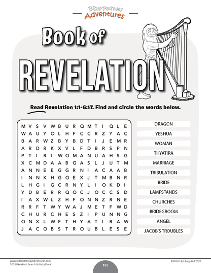 Libro de actividades de búsqueda de 100 palabras bíblicas