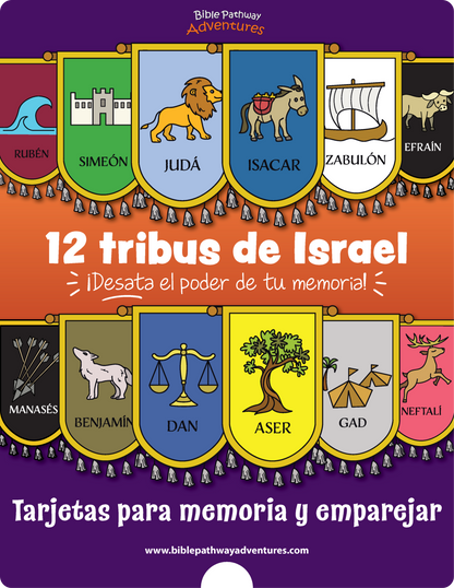 12 tribus de Israel: Tarjetas para memoria y emparejar (PDF)