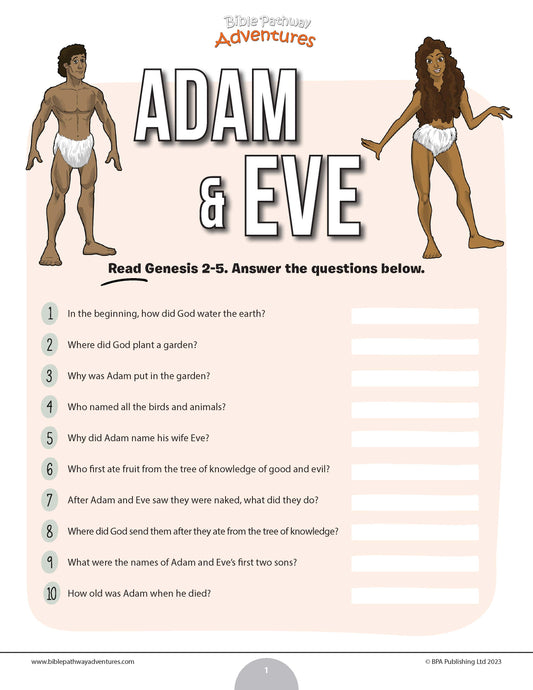 Adam & Eve quiz (PDF)