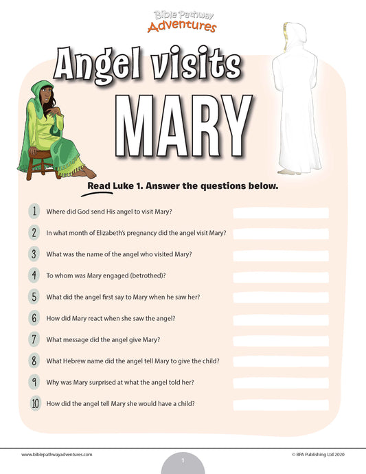 Prueba de Un ángel visita a María