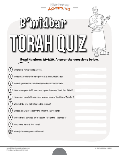 B’midbar / Numbers Torah Portion Activity Book