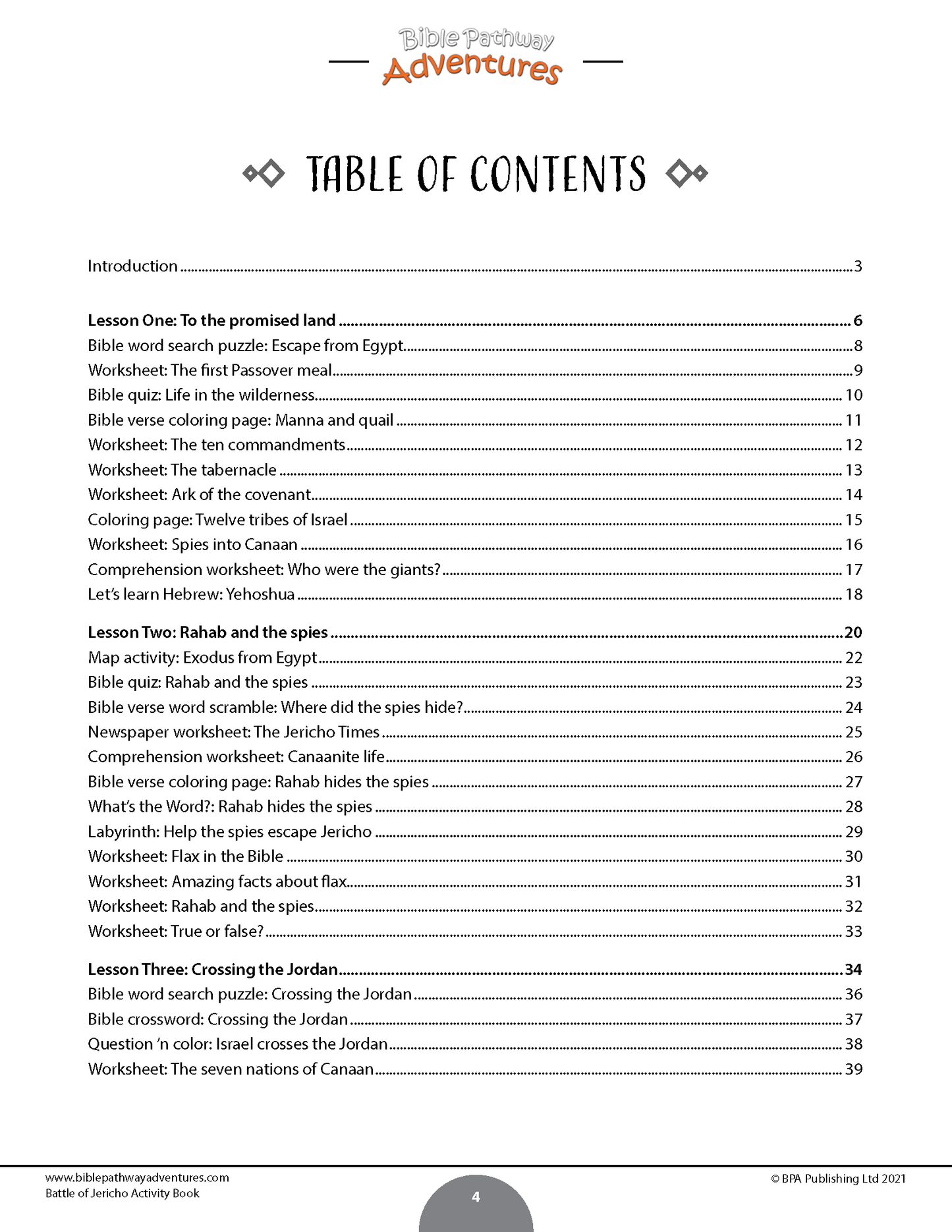 Battle of Jericho Activity Book (PDF)