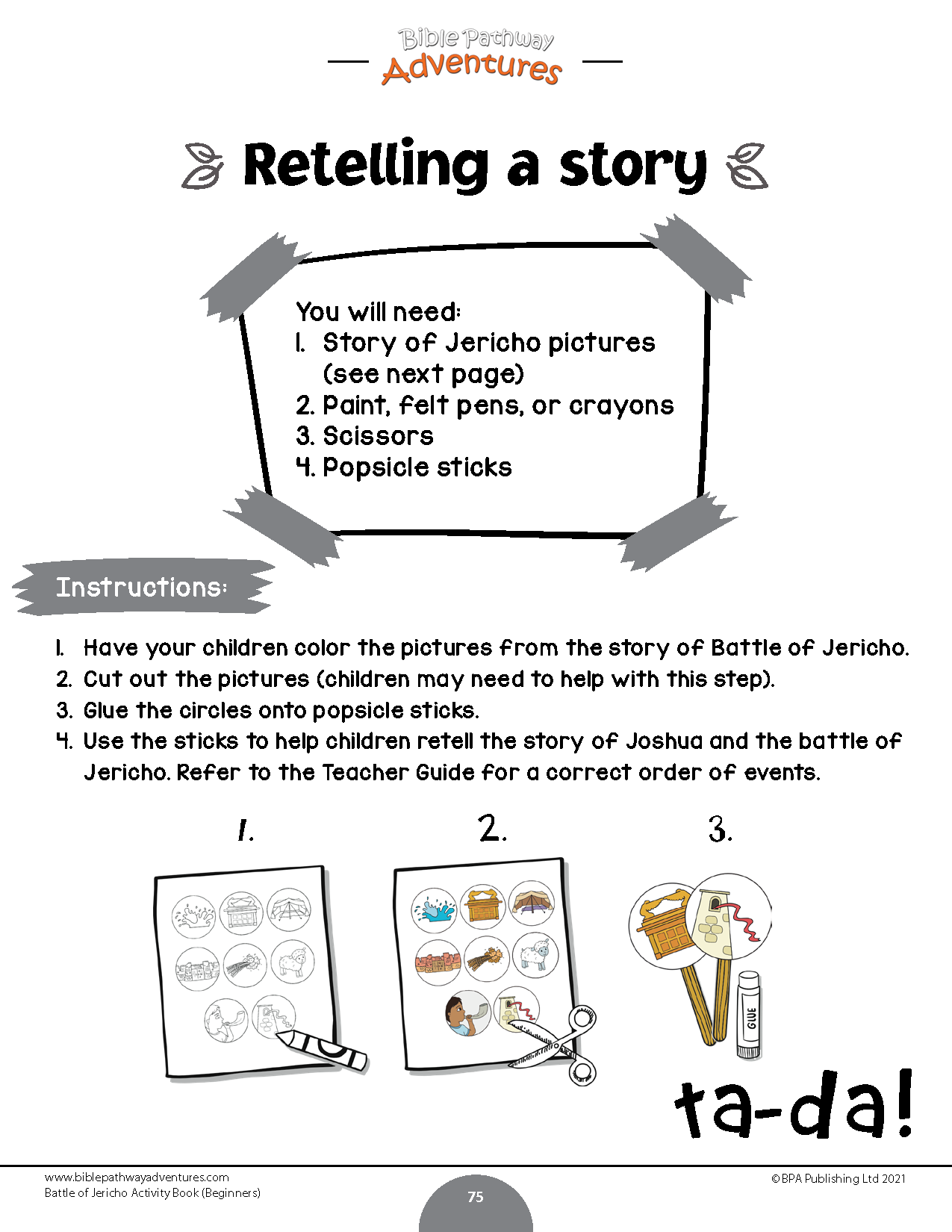Battle of Jericho Activity Book for Beginners