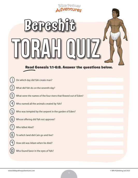 Bereshit Torah quiz (PDF)