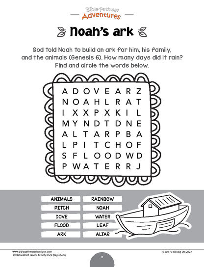 Bible Word Search Activity Book for Beginners (PDF)