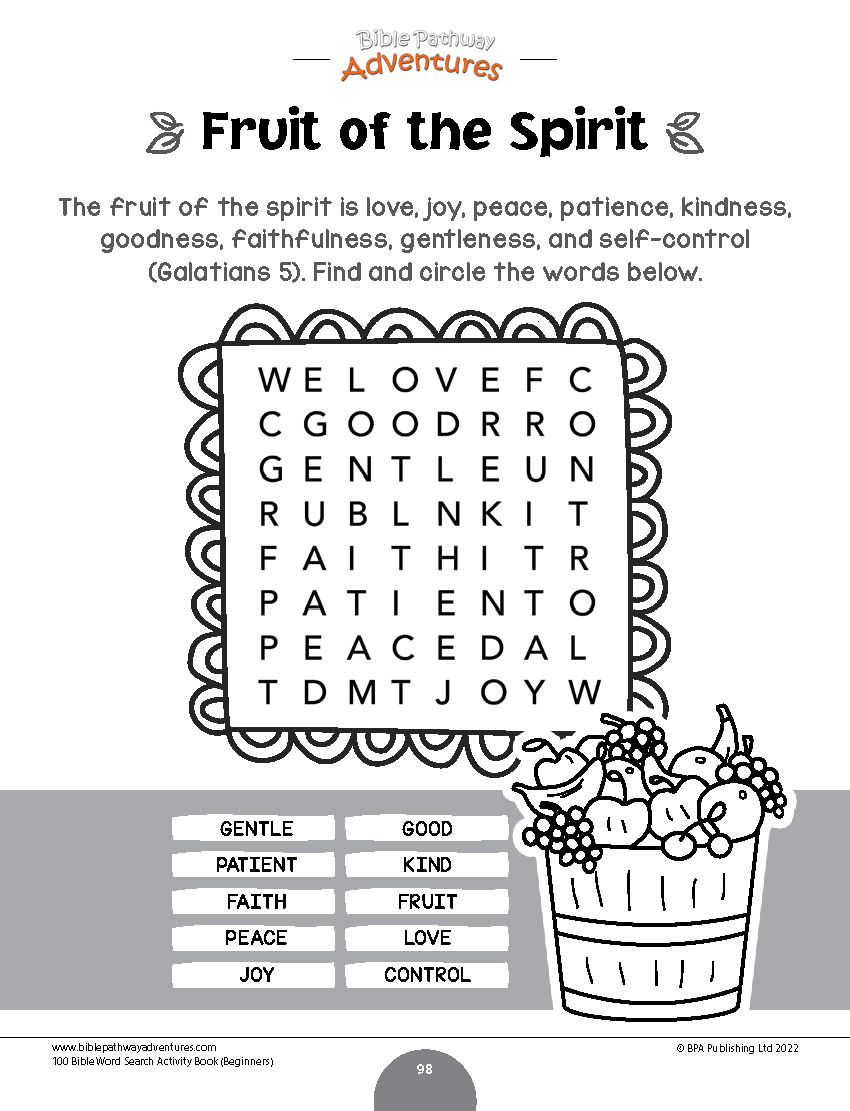 Bible Word Search Activity Book for Beginners (PDF)