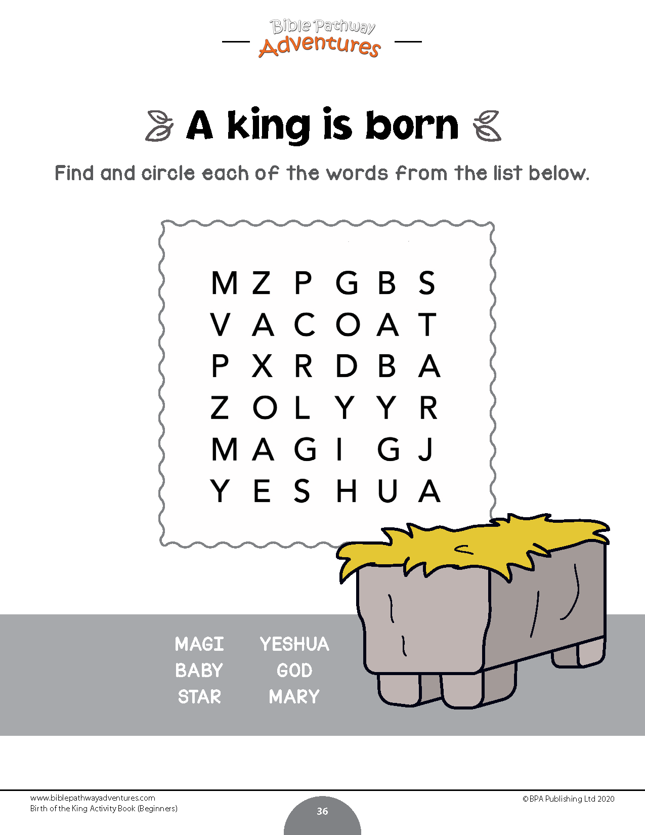 Birth of the King Activity Book for Beginners (PDF)