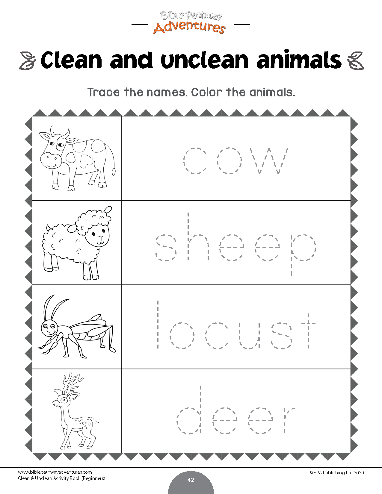 Clean and Unclean Activity Book for Beginners (PDF)