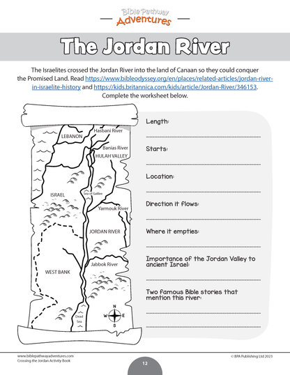 Libro de actividades Cruzando el Jordán
