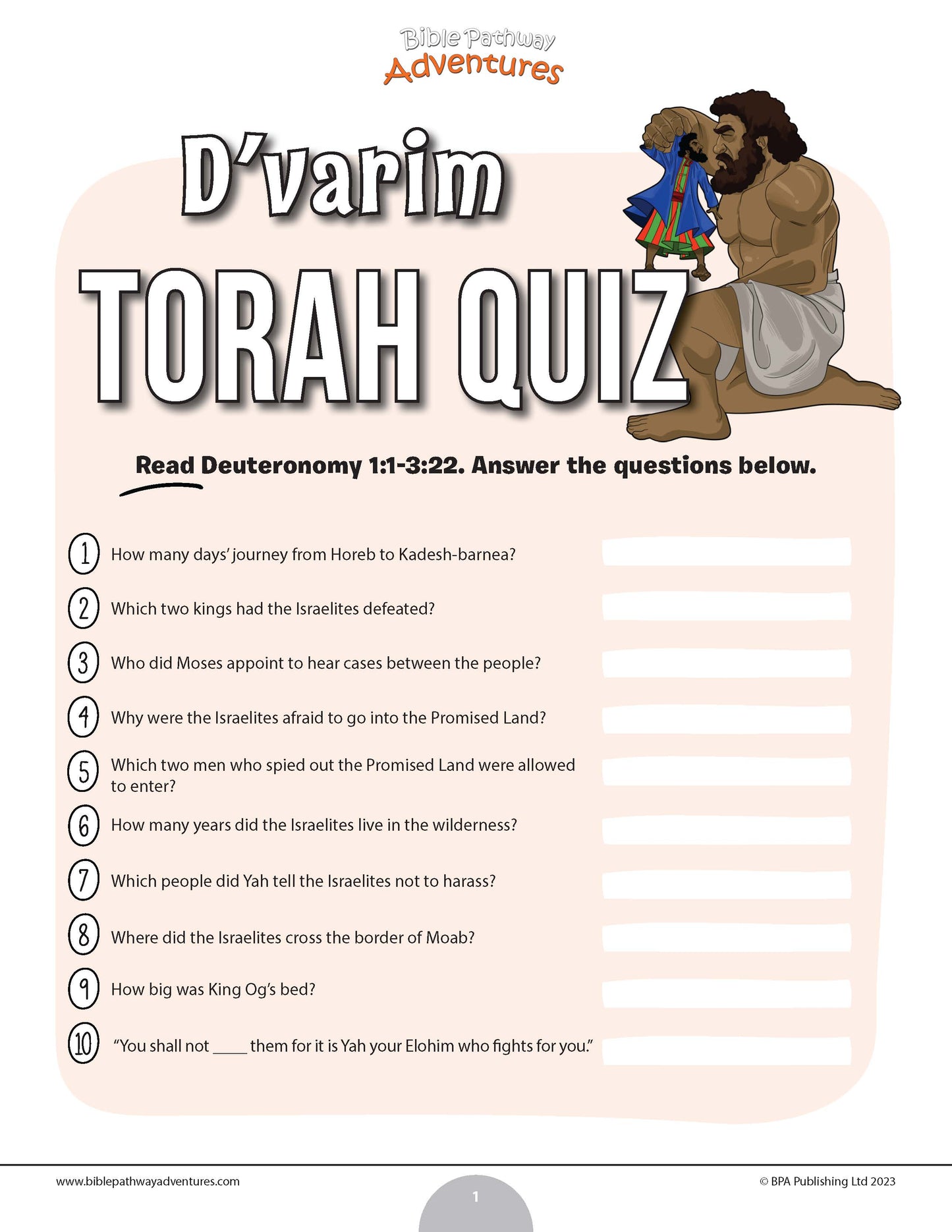 D’varim Torah quiz