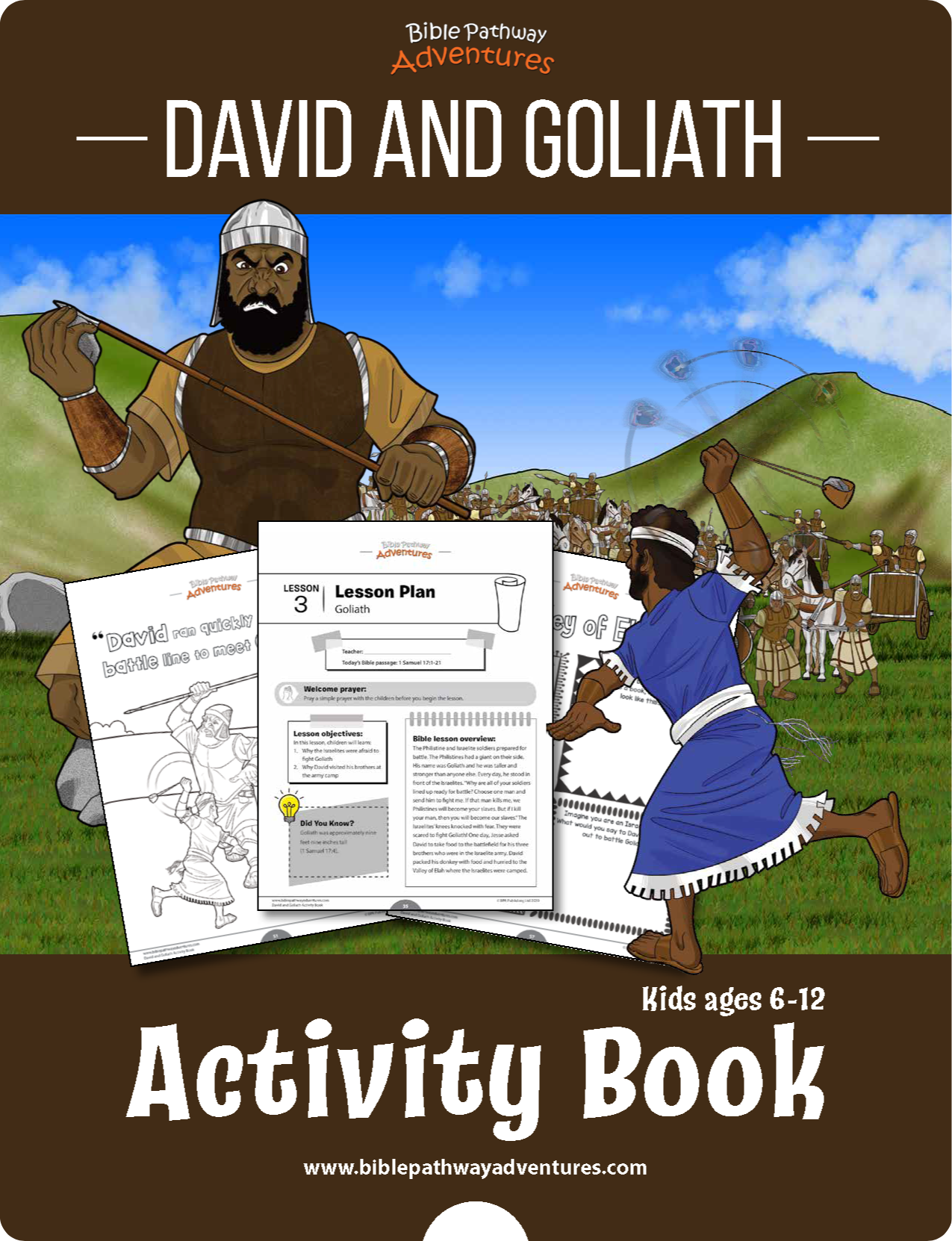 Libro de actividades de David y Goliat