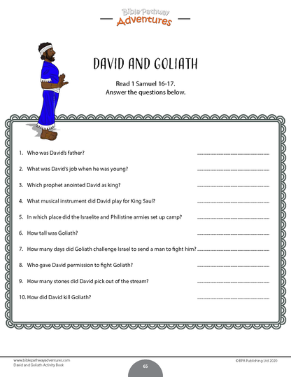 David and Goliath Activity Book (PDF)