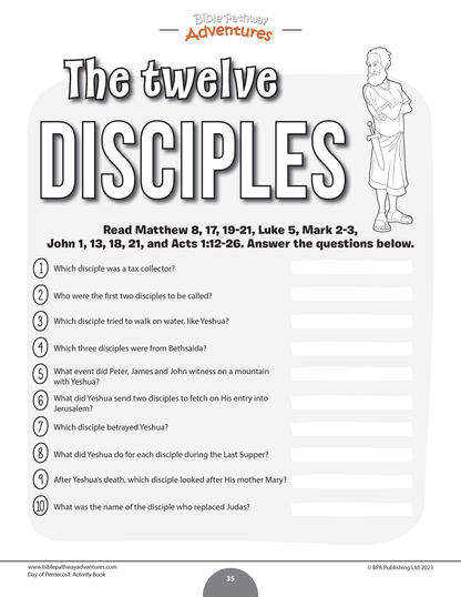 Day of Pentecost Activity Book