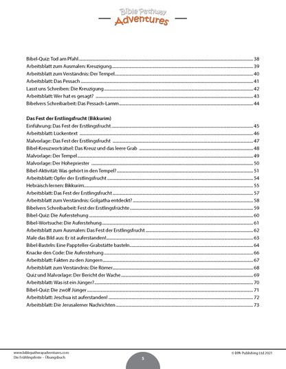 Die Frühlingsfeste – Übungsbuch (PDF)