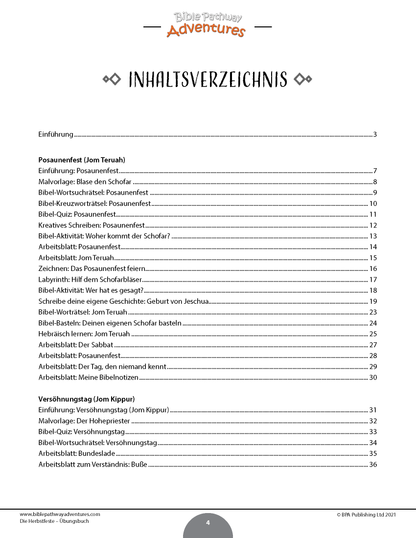 Die Herbstfeste – Übungsbuch (PDF)