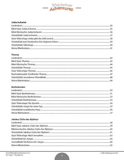 Die Jünger - Übungsbuch (PDF)