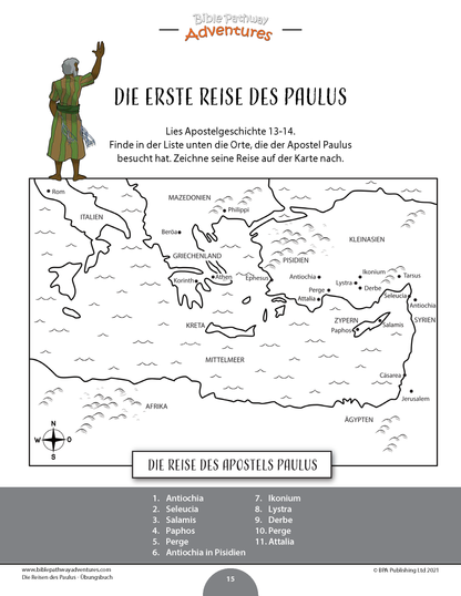 Die Reisen des Paulus - Übungsbuch (PDF)