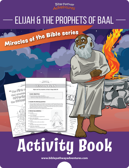 Libro de actividades Elías y los profetas de Baal