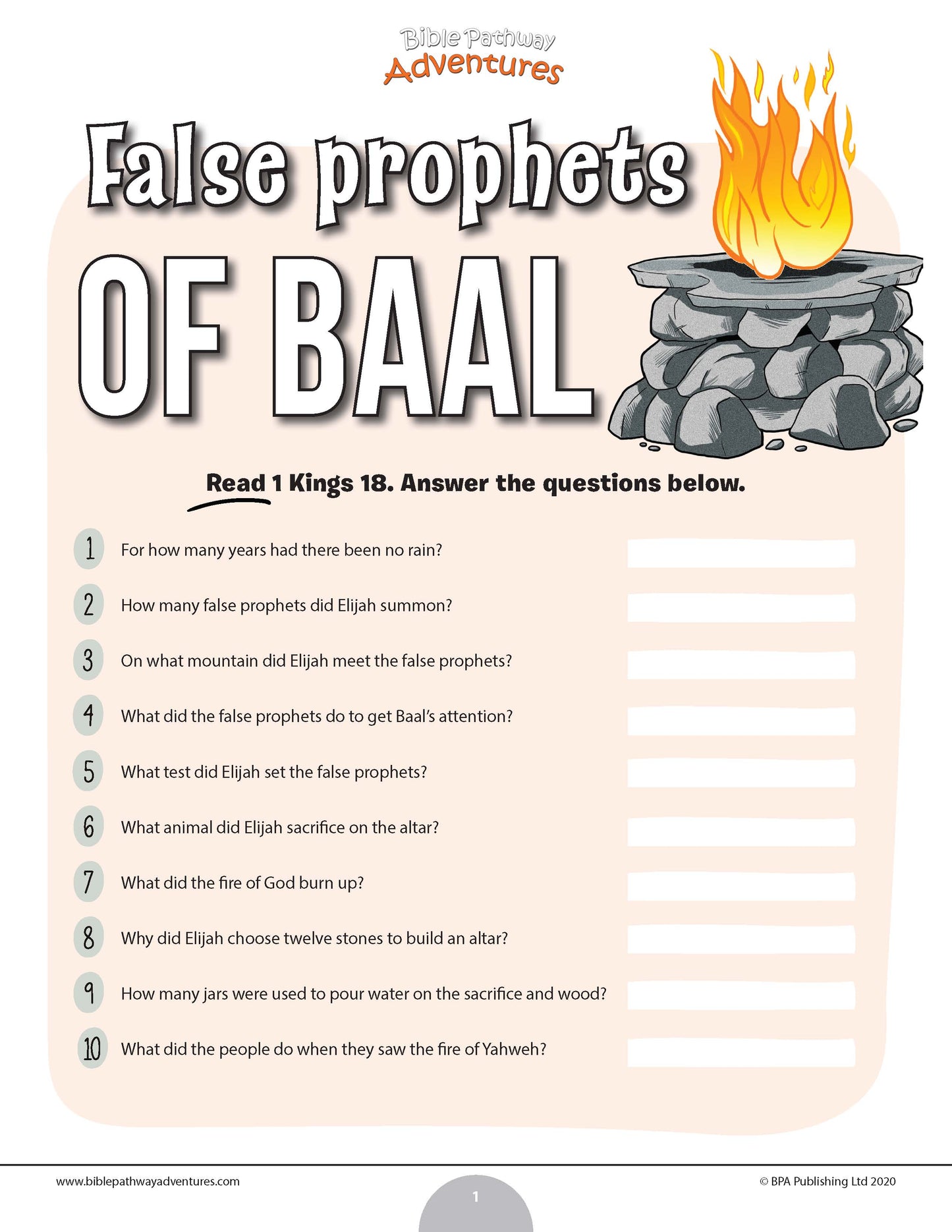 Prueba de los falsos profetas de Baal