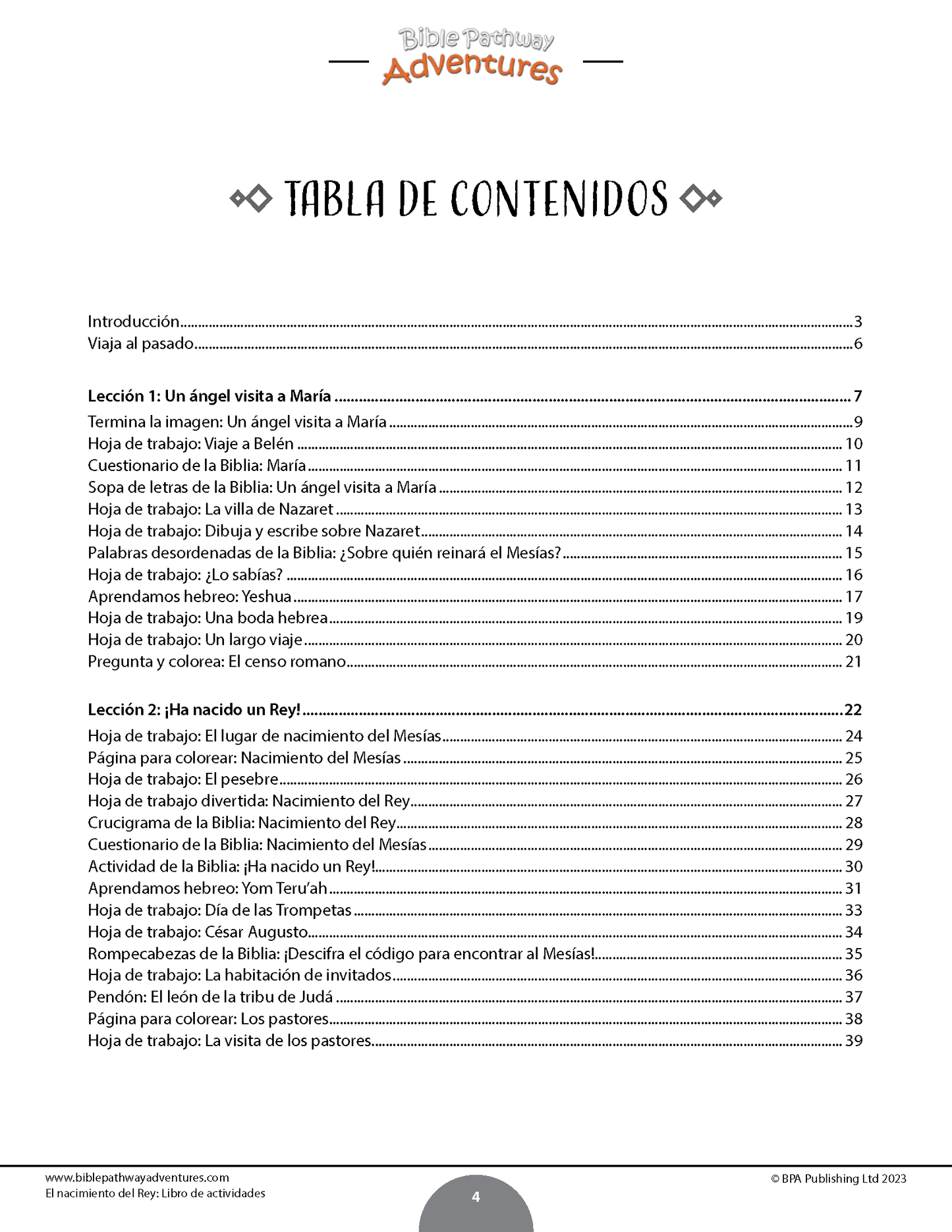 El nacimiento del Rey: Libro de actividades (PDF)