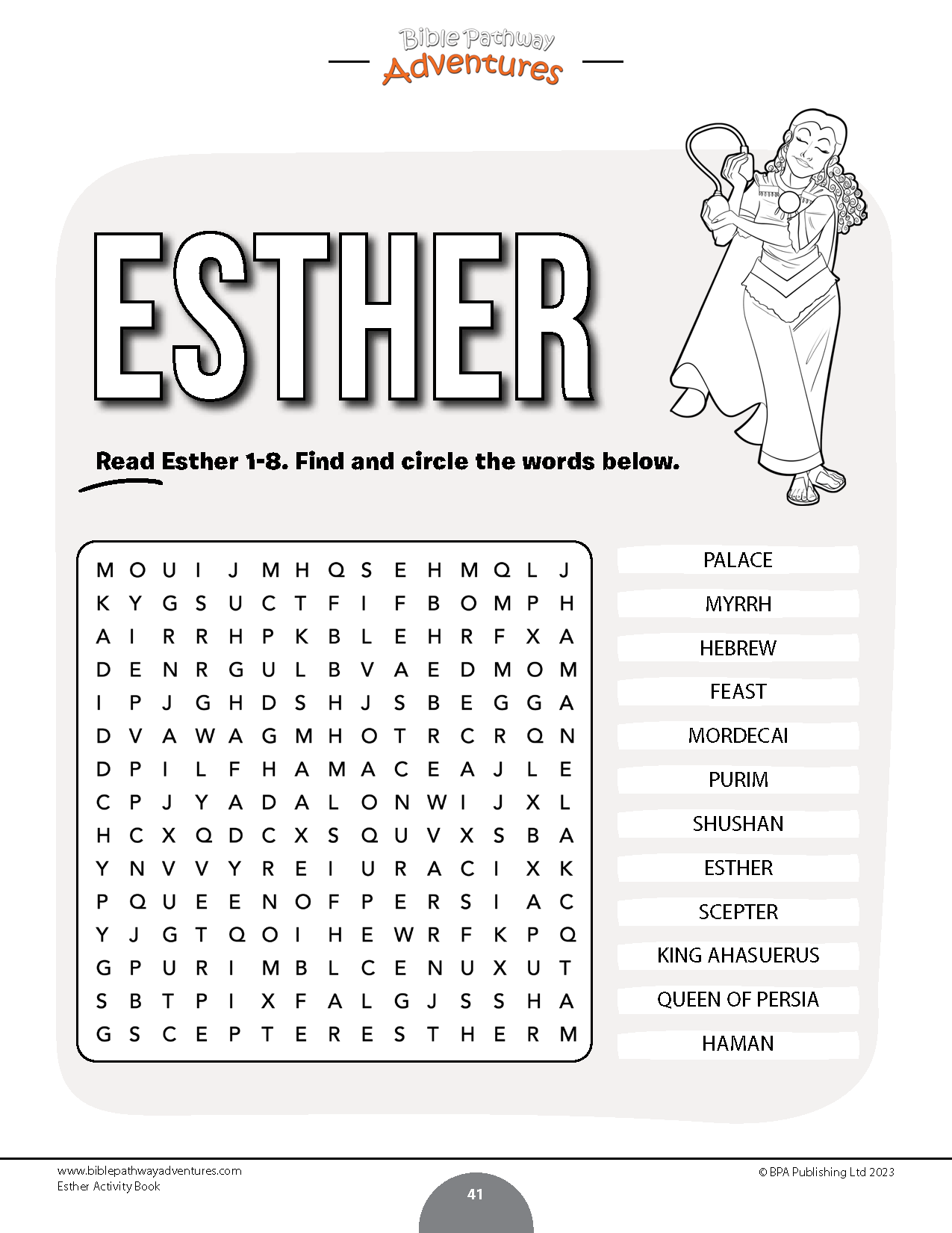 Esther Activity Book (PDF)