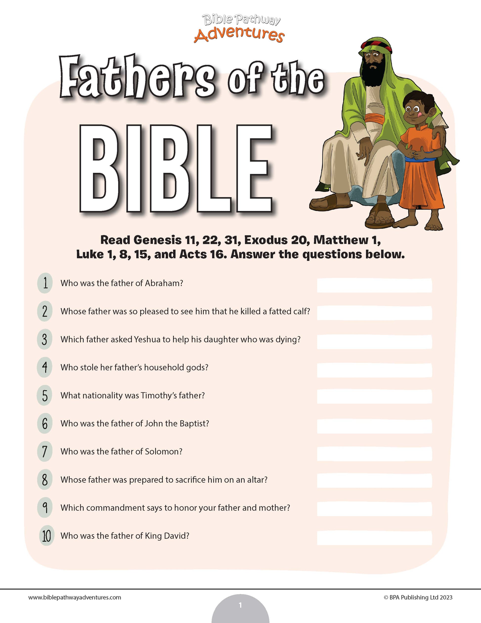 Bible Heroes Quiz Book (PDF) – Bible Pathway Adventures
