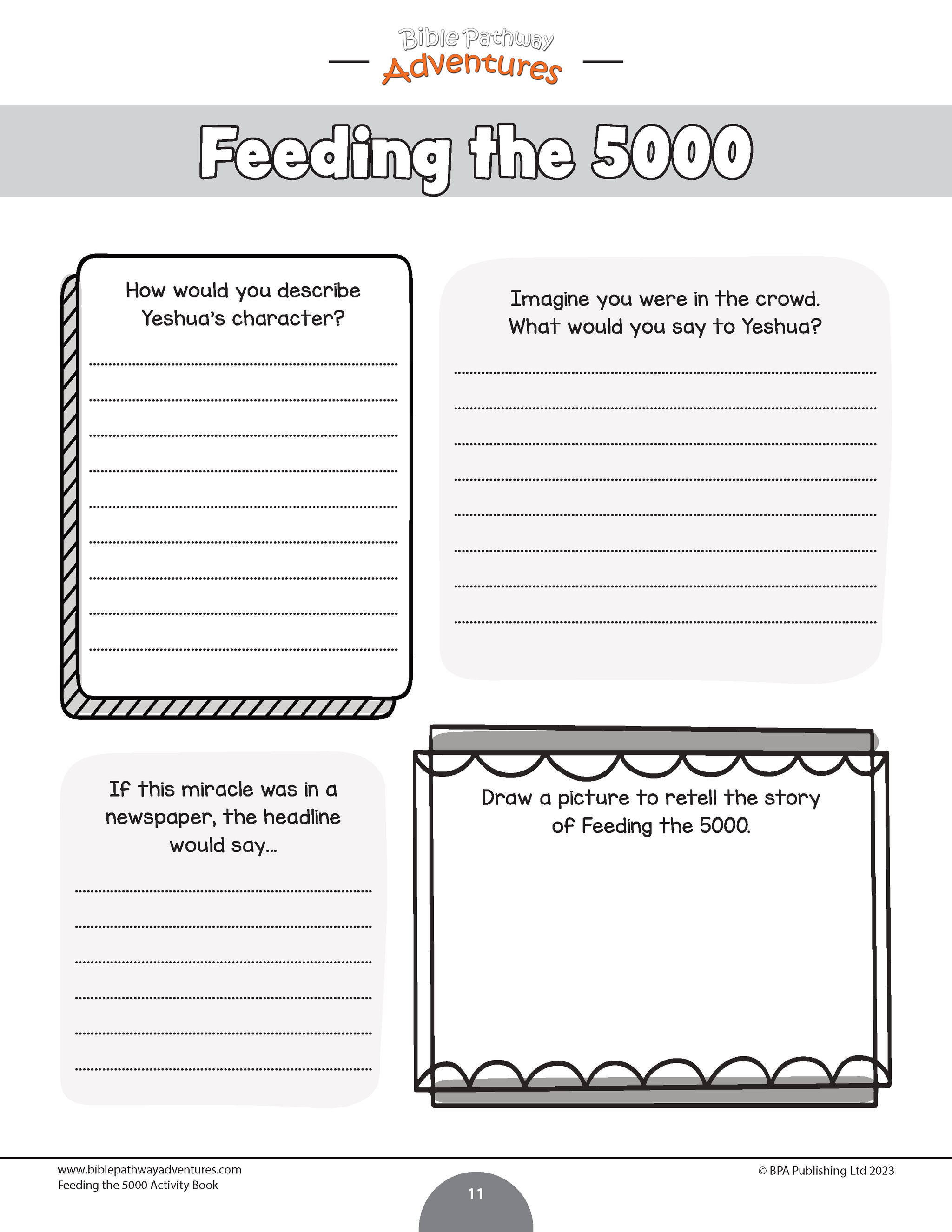 Feeding the 5000 Activity Book (PDF) Bible Pathway Adventures