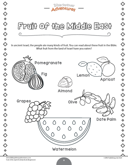 Fruit of the Spirit Activity Book for Beginners (PDF)