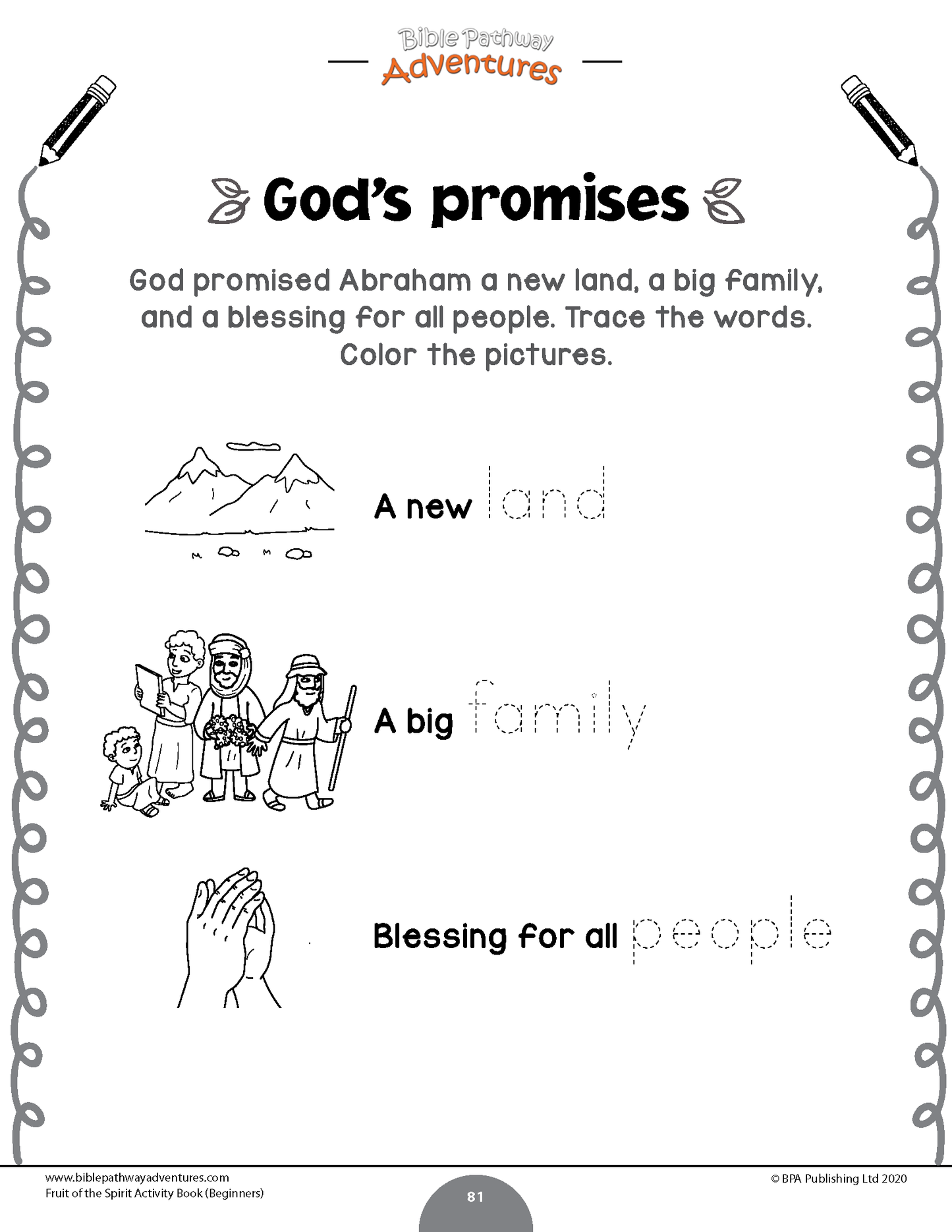 Fruit of the Spirit Activity Book for Beginners (PDF)
