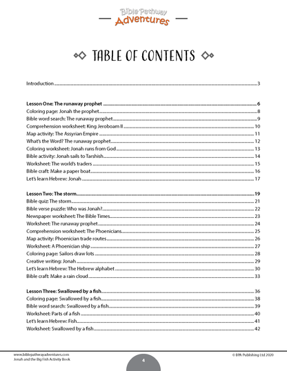 Jonah and the Big Fish Activity Book (PDF)