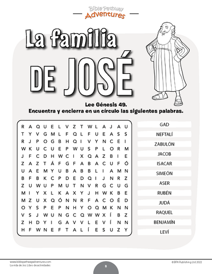 La vida de José: Libro de actividades (PDF)