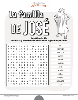 La vida de José: Libro de actividades (PDF) – Bible Pathway Adventures