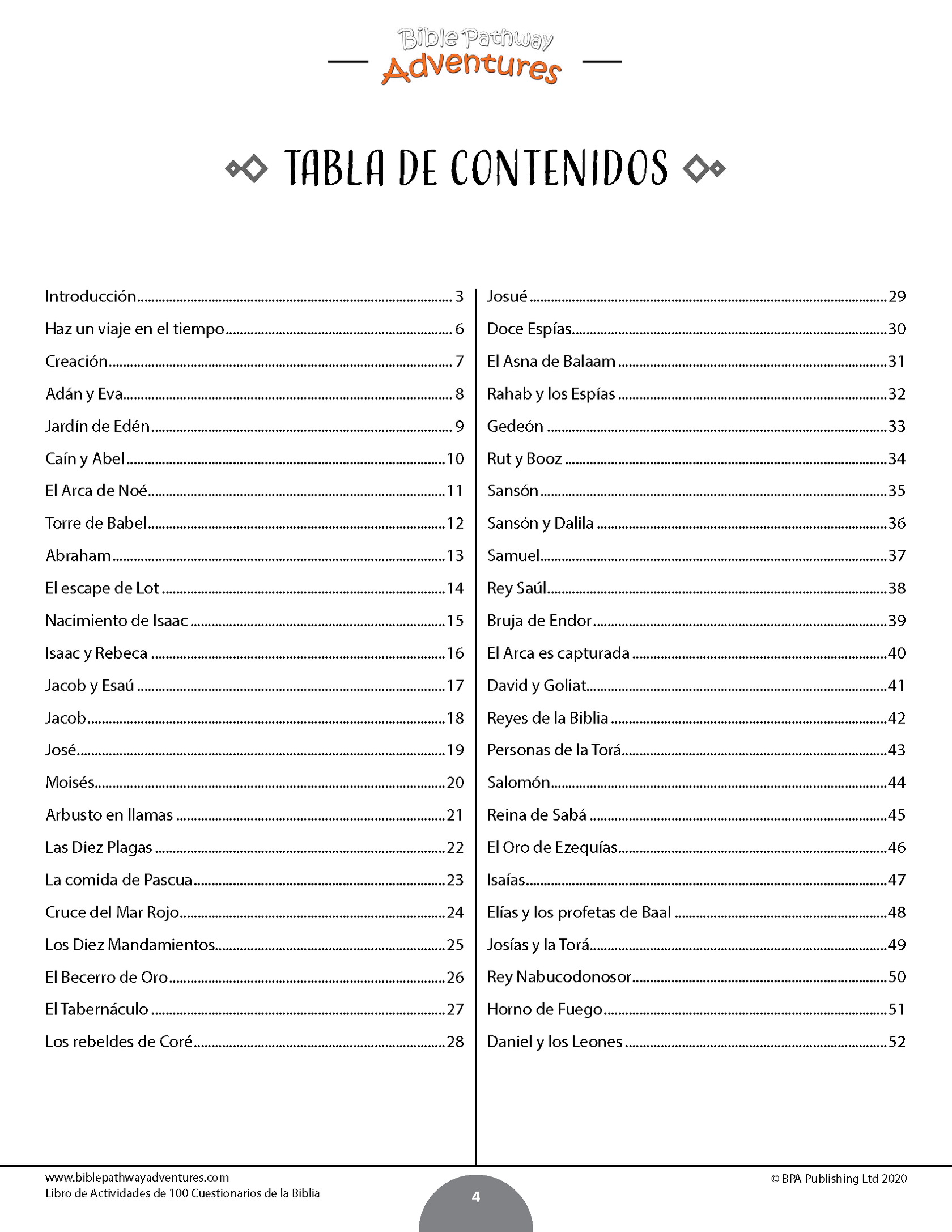 Libro de actividades de 100 cuestionarios de la Biblia (PDF) – Bible ...