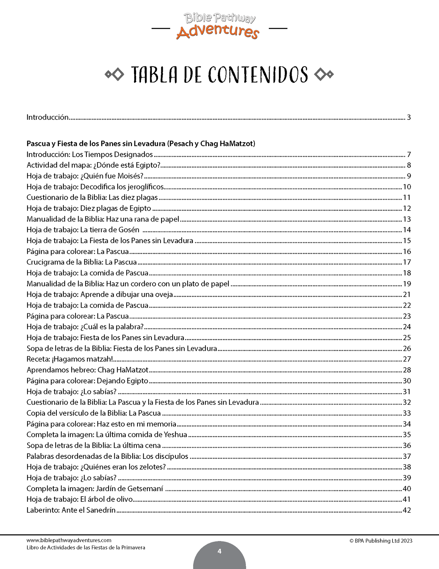 Libro de actividades de las fiestas de la primavera (PDF)
