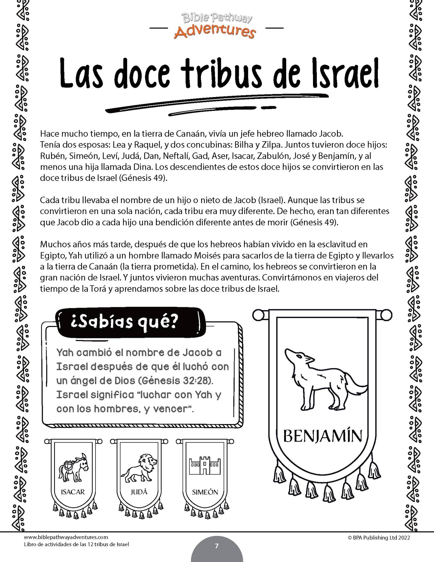 Libro de actividades de las 12 tribus de Israel (PDF)