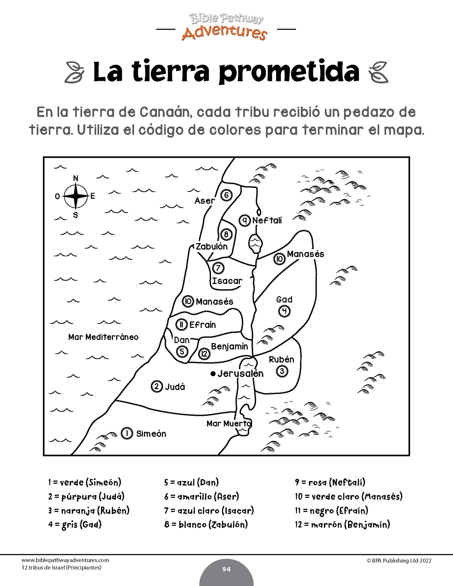Libro de actividades de las 12 tribus de Israel para principiantes (PDF)